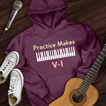 Printify Hoodie Maroon / S Practice Makes Hoodie