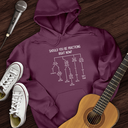 Printify Hoodie Maroon / S Practicing Right Now Hoodie