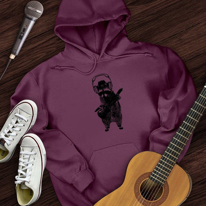 Printify Hoodie Maroon / S Racoon Rocker Hoodie