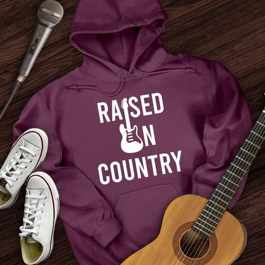 Printify Hoodie Maroon / S Raised on Country Hoodie