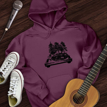 Printify Hoodie Maroon / S Record Nature Hoodie