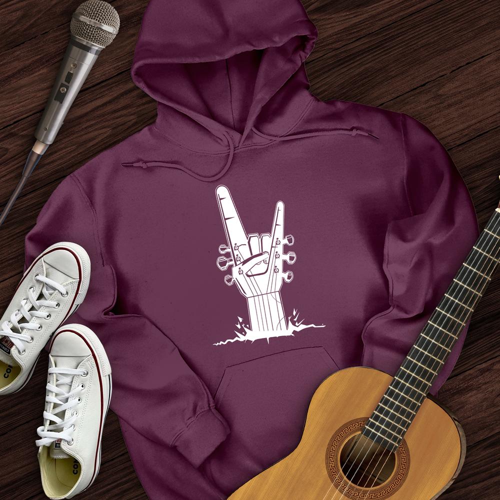 Printify Hoodie Maroon / S Rock on Guitar Hoodie