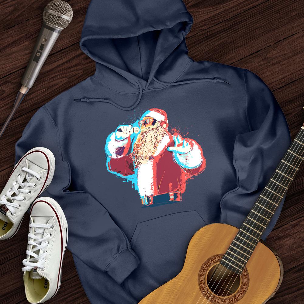 Printify Hoodie Maroon / S Santa On The Mic Hoodie