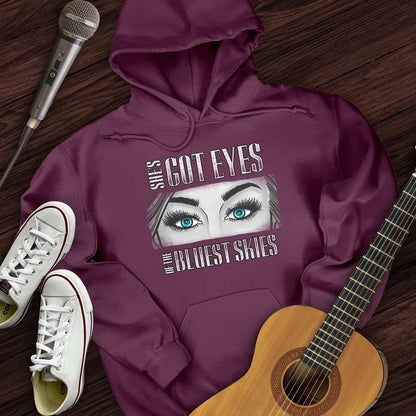 Printify Hoodie Maroon / S She's Got Eyes Hoodie