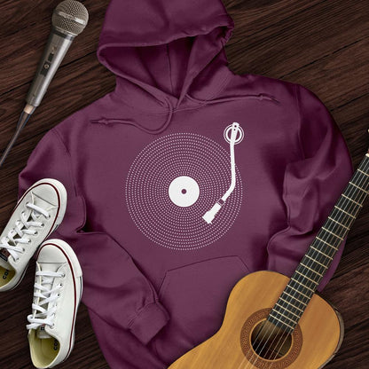 Printify Hoodie Maroon / S Simple Record Hoodie
