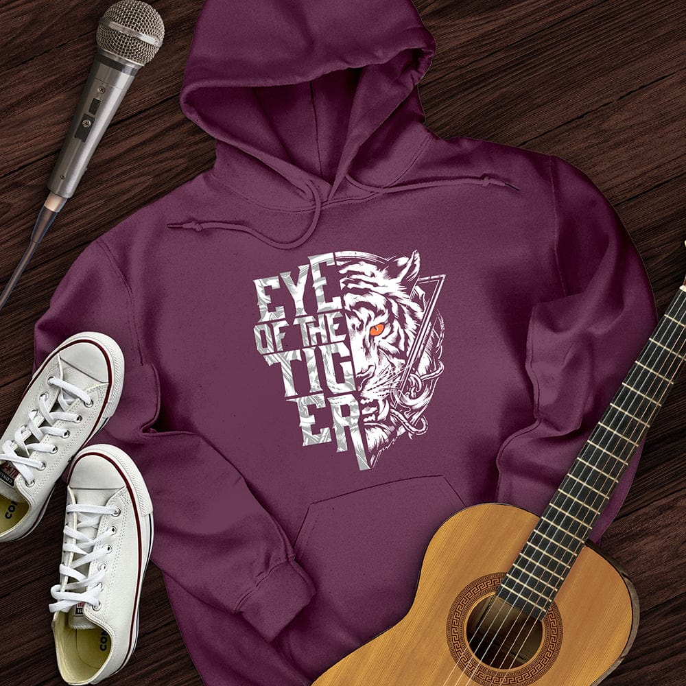 Printify Hoodie Maroon / S Tiger Hoodie