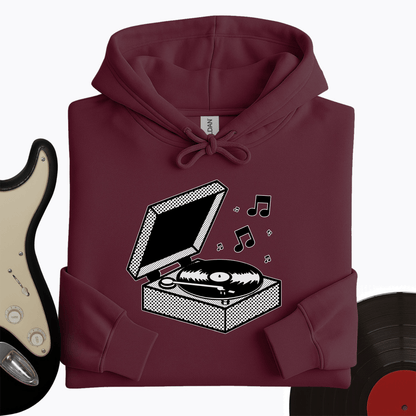 Printify Hoodie Maroon / S Vinyl Box Hoodie