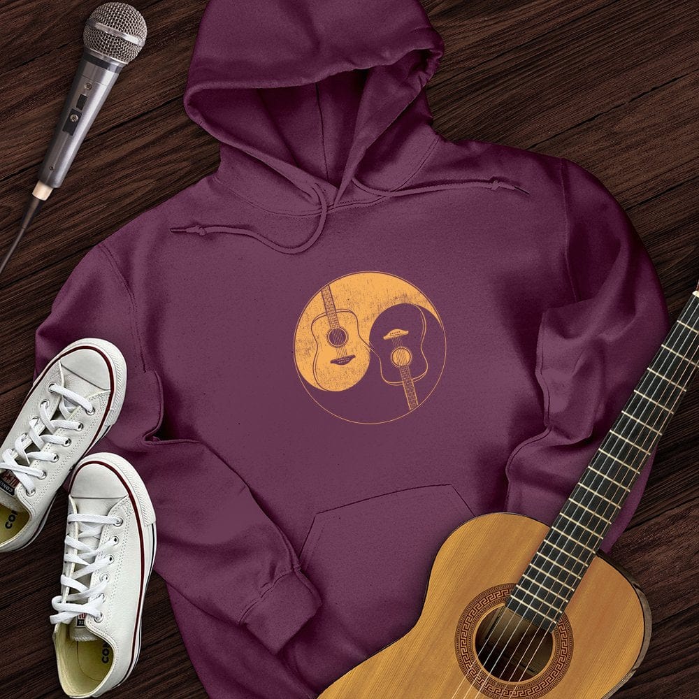 Printify Hoodie Maroon / S Yin Yang Acoustics Hoodie