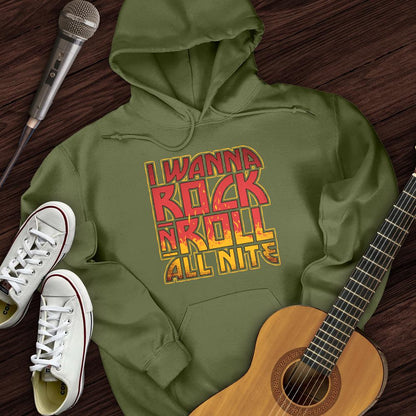 Printify Hoodie Military Green / S All Night Hoodie