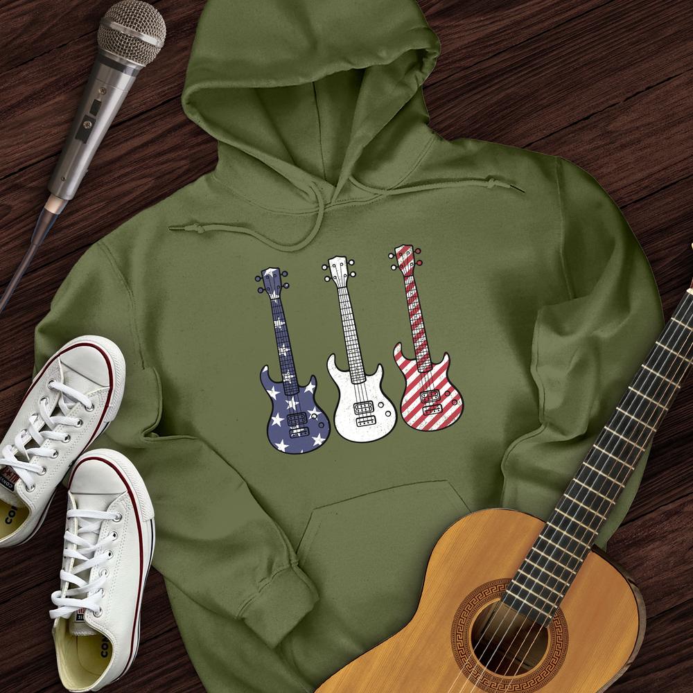 Printify Hoodie Military Green / S American Guitars Hoodie