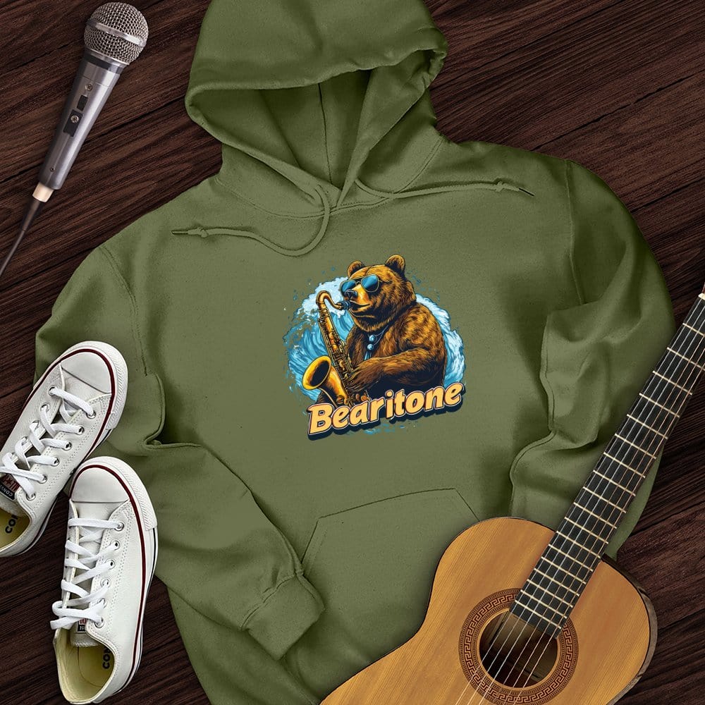Printify Hoodie Military Green / S Bear-itone Hoodie