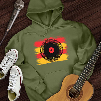 Printify Hoodie Military Green / S Cartoon Record Hoodie