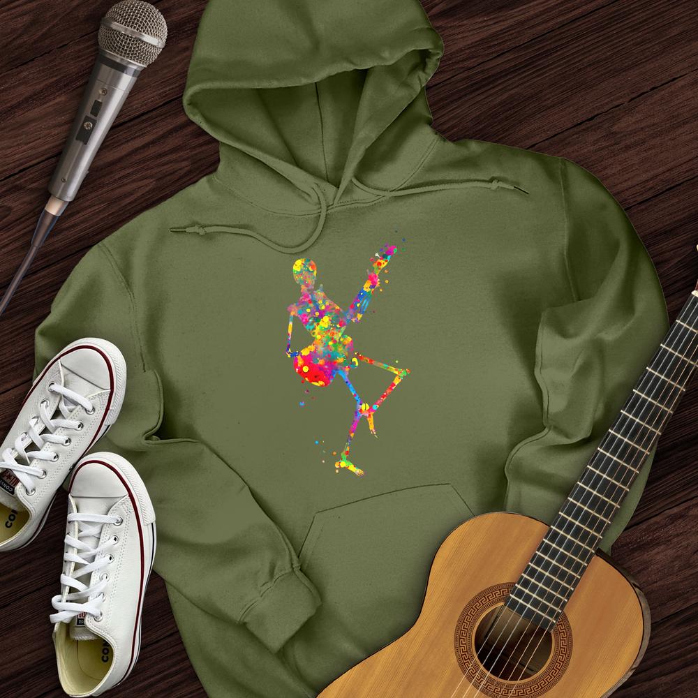 Printify Hoodie Military Green / S Colorful Souls Guitar Hoodie