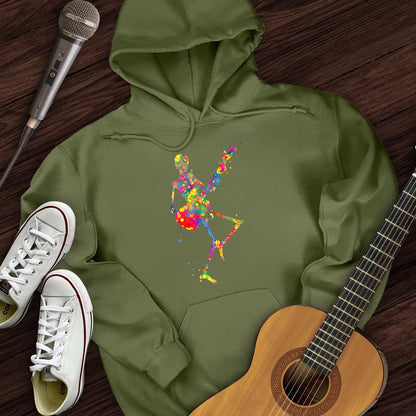 Printify Hoodie Military Green / S Colorful Souls Guitar Hoodie