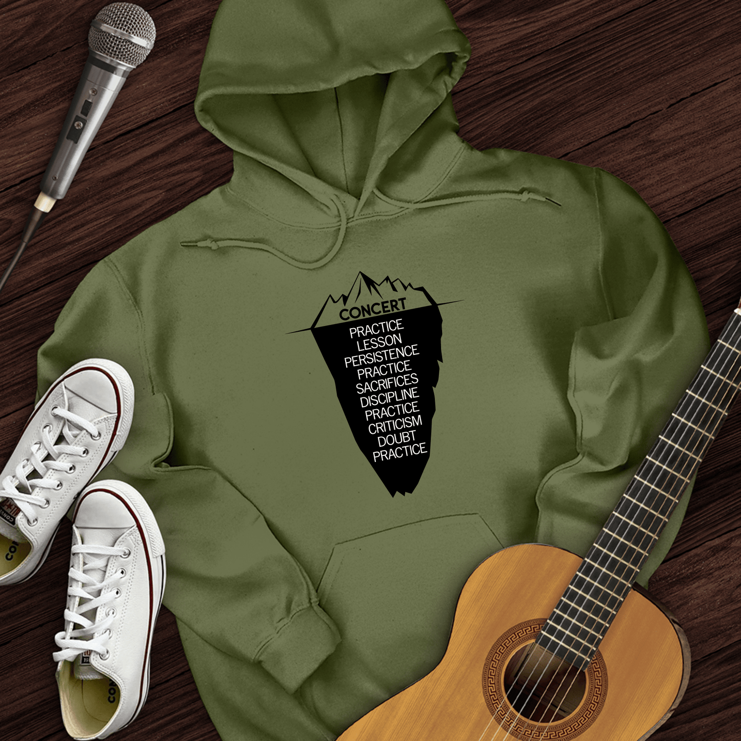 Printify Hoodie Military Green / S Concert Hoodie