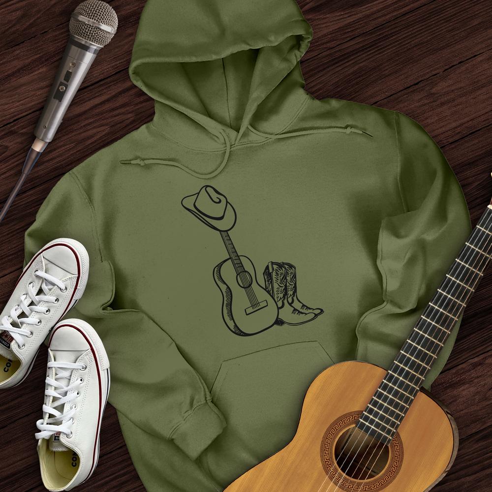 Printify Hoodie Military Green / S Country Acoustic Hoodie