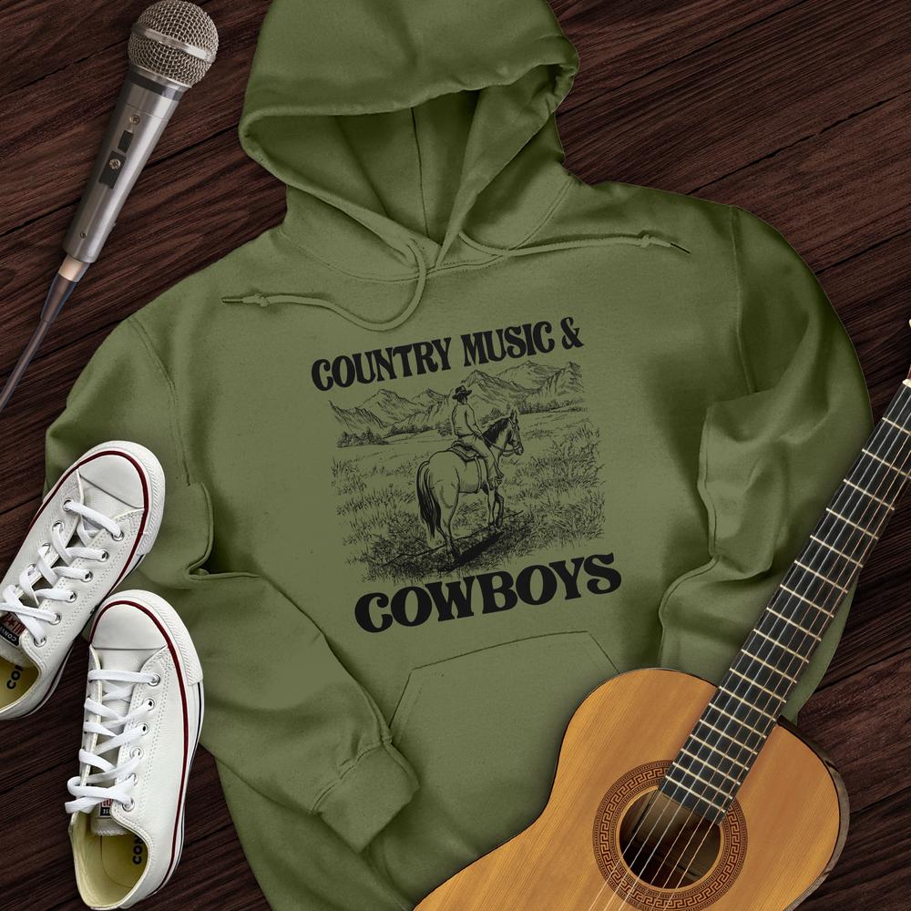 Printify Hoodie Military Green / S Cowboy Country Hoodie