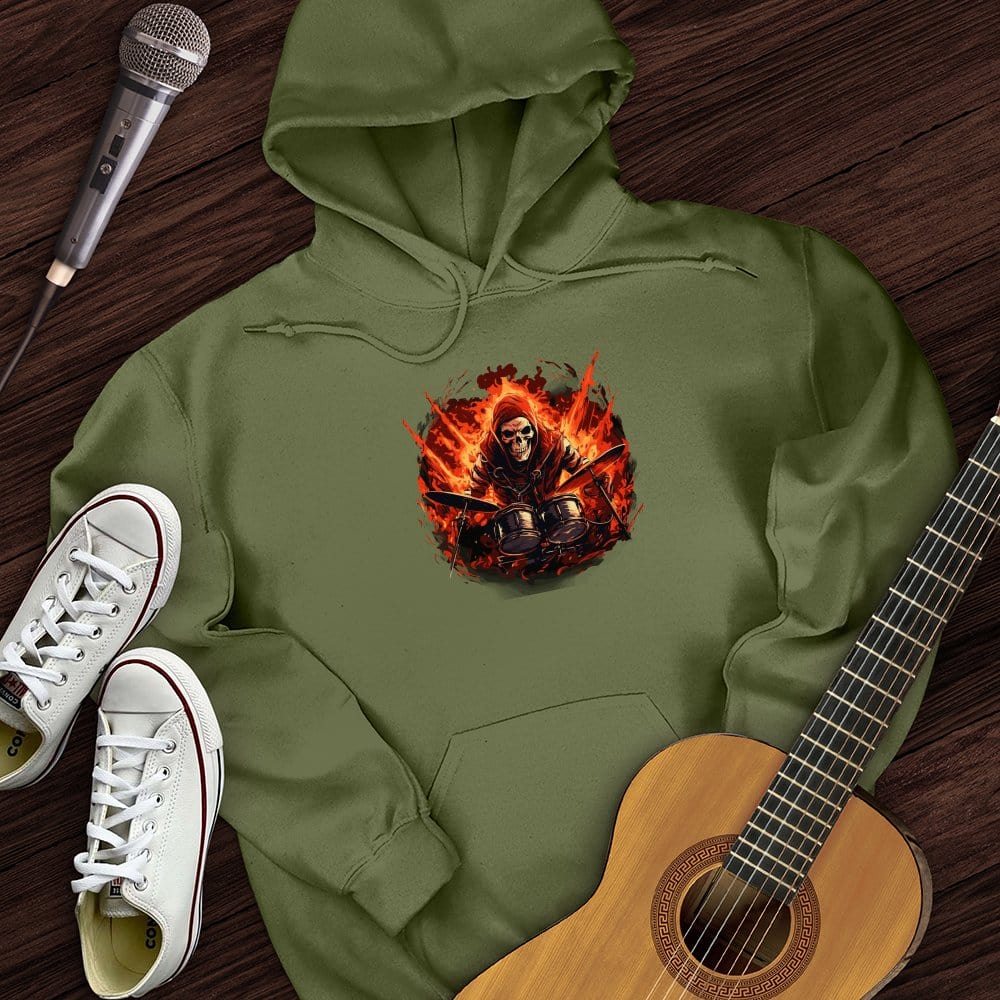 Printify Hoodie Military Green / S Diablo's Drummer Hoodie