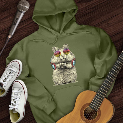 Printify Hoodie Military Green / S DJ Hampster Hoodie