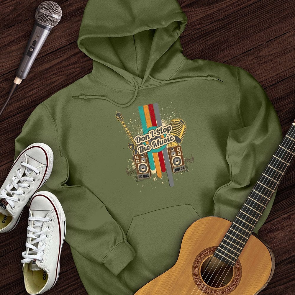 Printify Hoodie Military Green / S Don't Stop The Music Hoodie