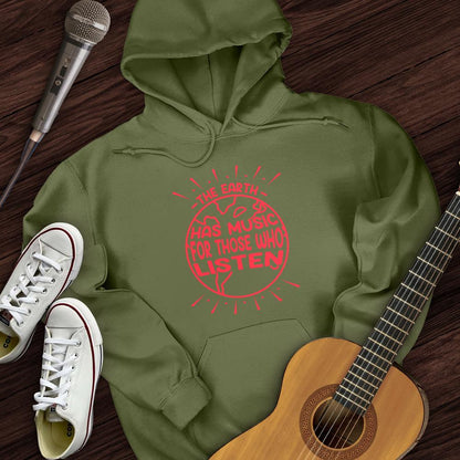 Printify Hoodie Military Green / S Earth's Music Hoodie