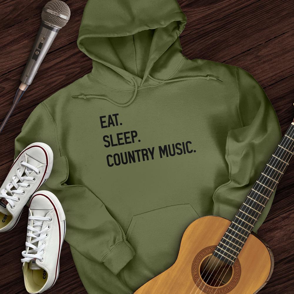 Printify Hoodie Military Green / S Eat, Sleep, Country Hoodie