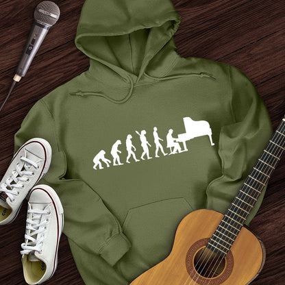 Printify Hoodie Military Green / S Evolution Of Pianist Hoodie
