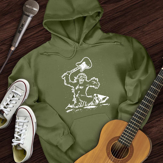 Printify Hoodie Military Green / S Gorilla Guitar Hoodie