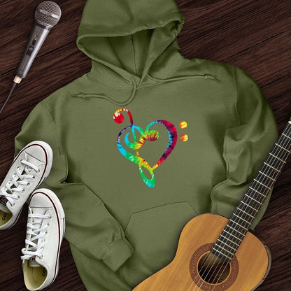 Printify Hoodie Military Green / S Love Notes Hoodie