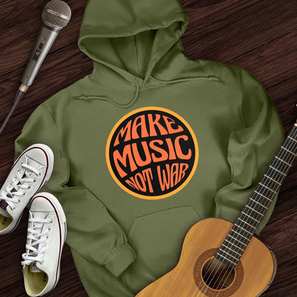 Printify Hoodie Military Green / S Make Music Groovy Hoodie