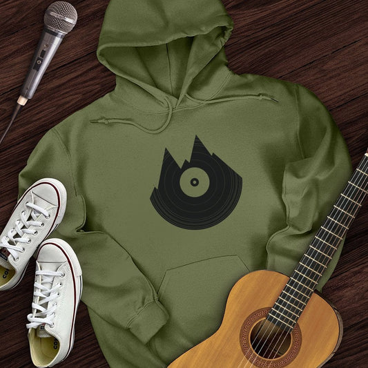 Printify Hoodie Military Green / S Mountain Vinyl Hoodie