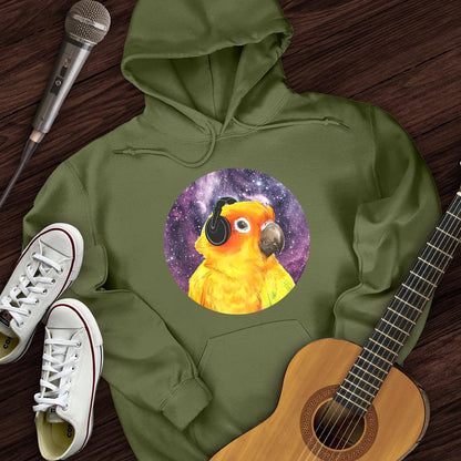 Printify Hoodie Military Green / S Music Bird Hoodie