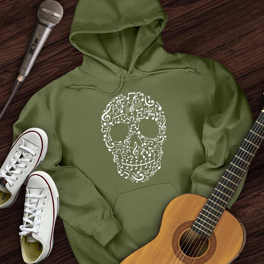 Printify Hoodie Military Green / S Musical Skull Hoodie