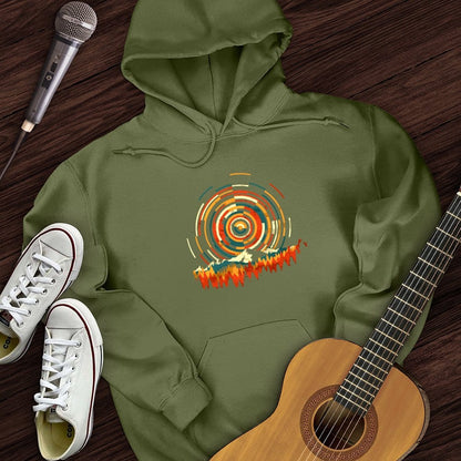 Printify Hoodie Military Green / S Musical Sunset Hoodie