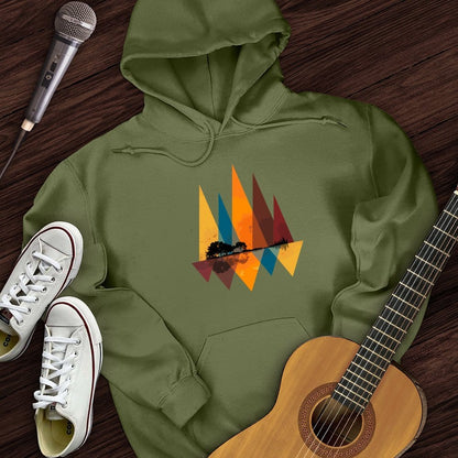 Printify Hoodie Military Green / S Nature Guitar Hoodie