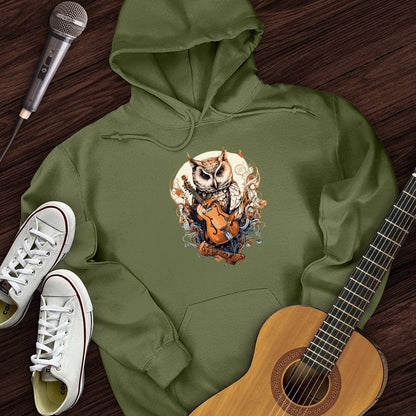 Printify Hoodie Military Green / S Owl Violin Hoodie