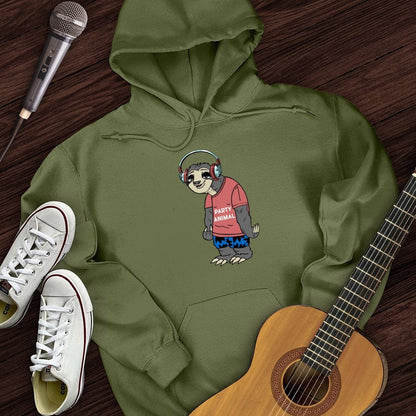 Printify Hoodie Military Green / S Party Animal Hoodie