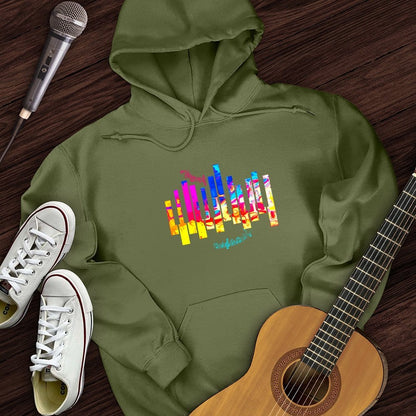 Printify Hoodie Military Green / S Piano Color Hoodie