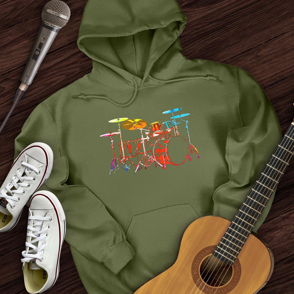 Printify Hoodie Rainbow Drums Hoodie