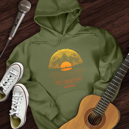 Printify Hoodie Military Green / S Record Reflection Hoodie