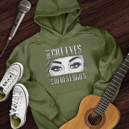 Printify Hoodie Military Green / S She's Got Eyes Hoodie