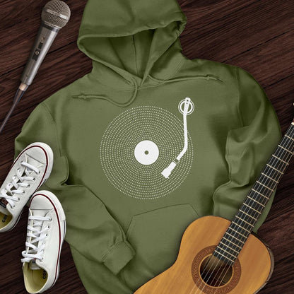 Printify Hoodie Military Green / S Simple Record Hoodie