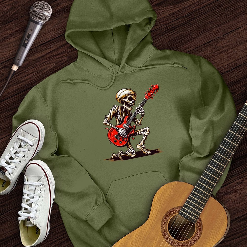 Printify Hoodie Skeleton Guitar Cartoon Hoodie