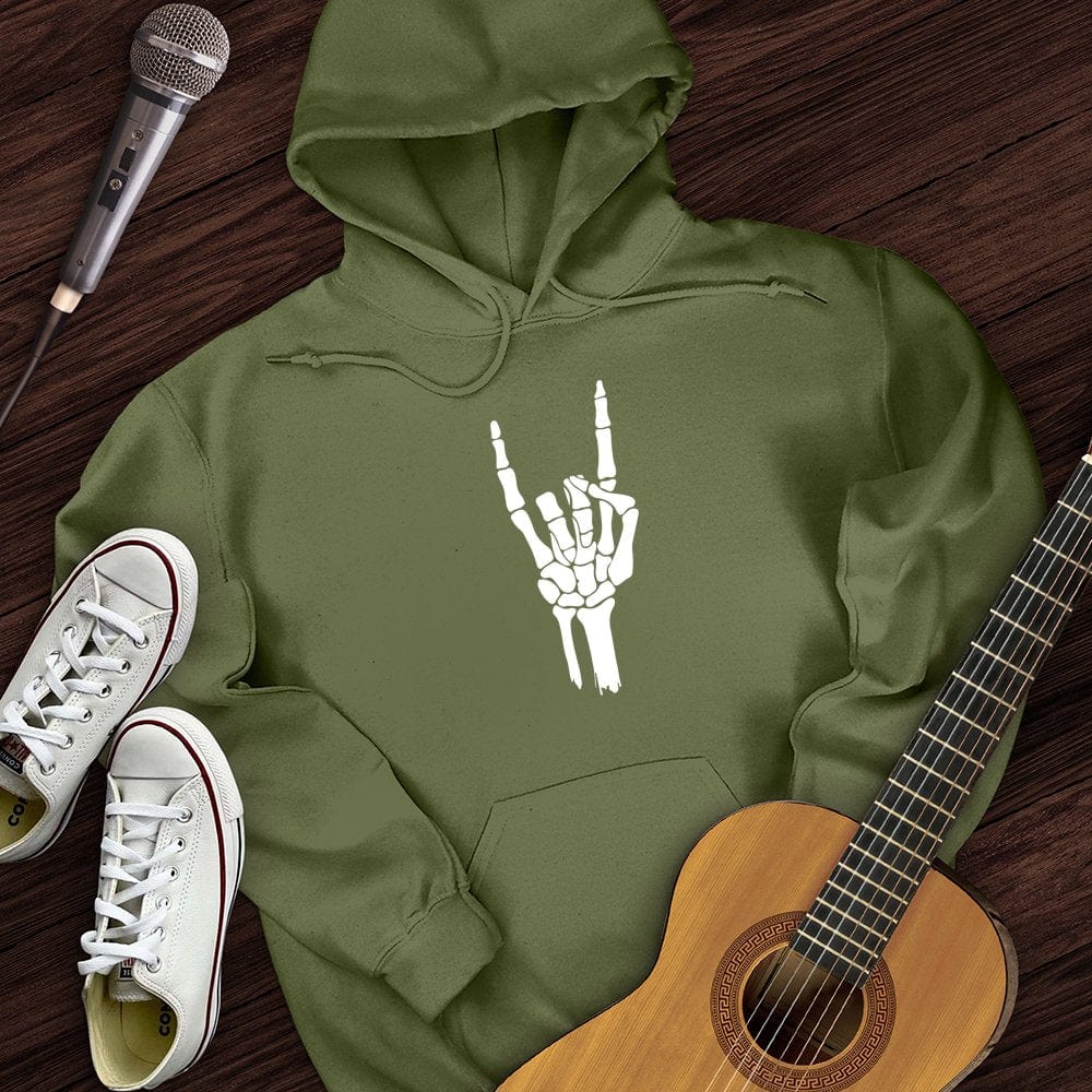 Printify Hoodie Military Green / S Skeleton Hand Hoodie