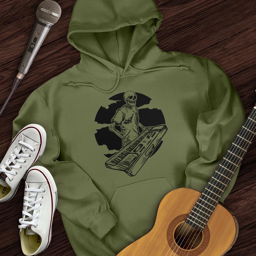 Printify Hoodie Military Green / S Skeleton Keyboard Hoodie