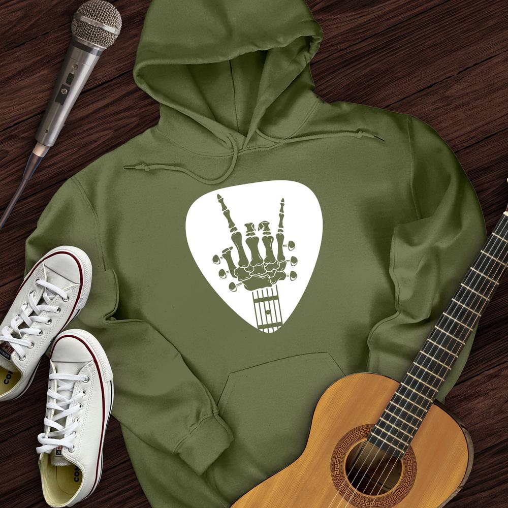 Printify Hoodie Military Green / S Skeleton Pick Hoodie