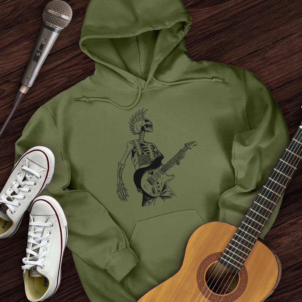 Printify Hoodie Military Green / S Skeleton Rocker Hoodie