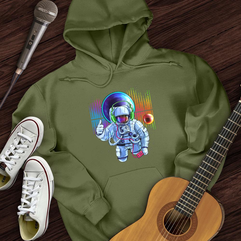 Printify Hoodie Military Green / S Space Bass Hoodie