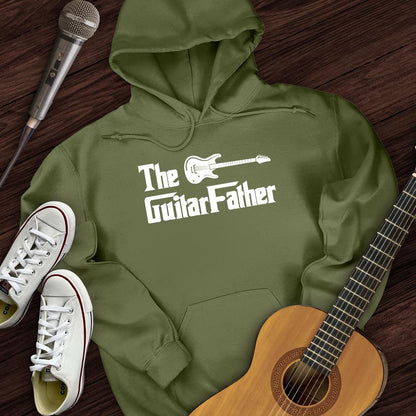 Printify Hoodie Military Green / S The Guitar Father Hoodie