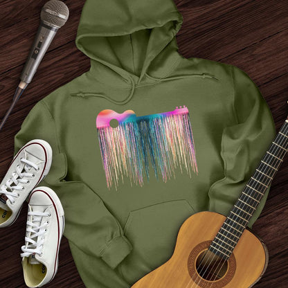 Printify Hoodie Military Green / S Trippy Guitar Hoodie